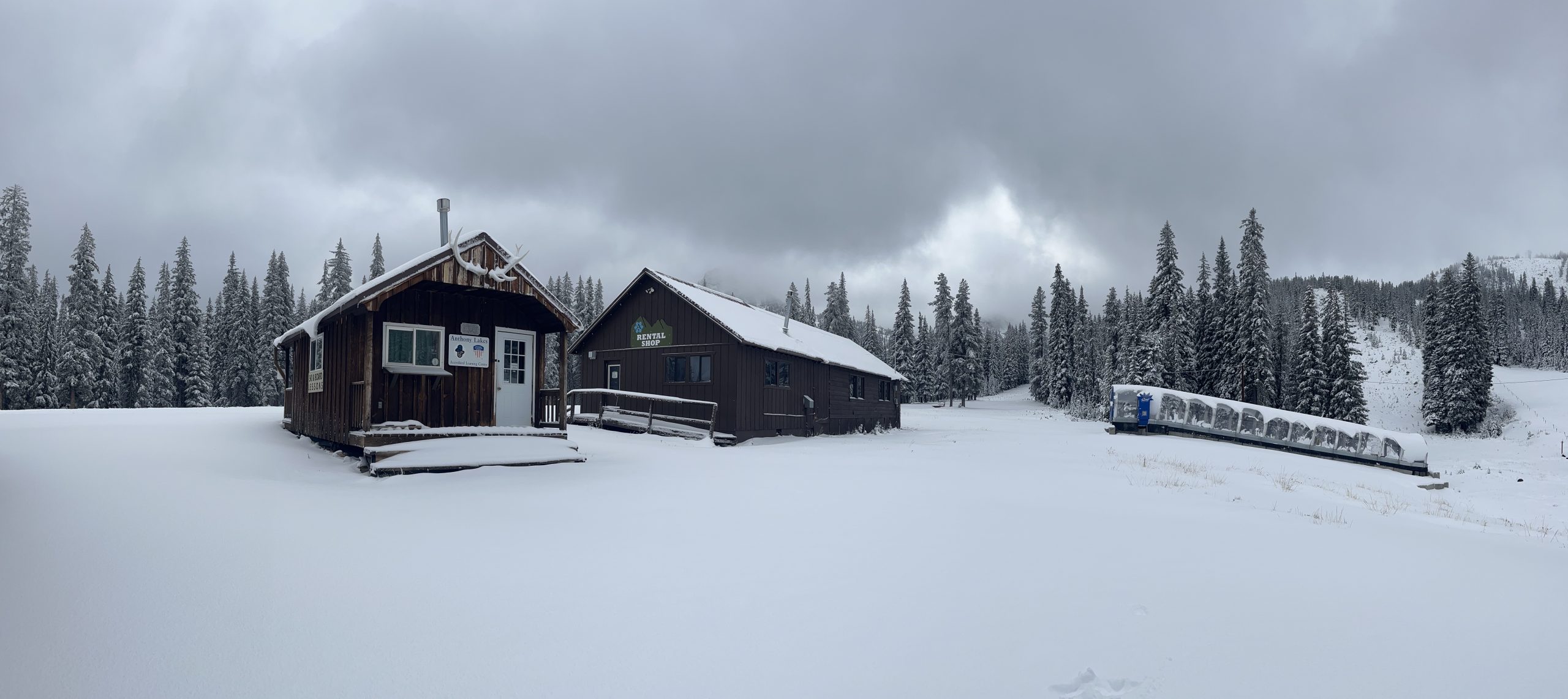 Hello, snow! Anthony Lakes Mountain Resort